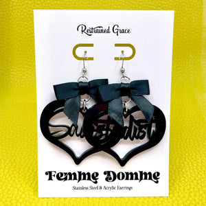 Design Your Own Femme Domme Sadist Earrings Earrings Restrained Grace