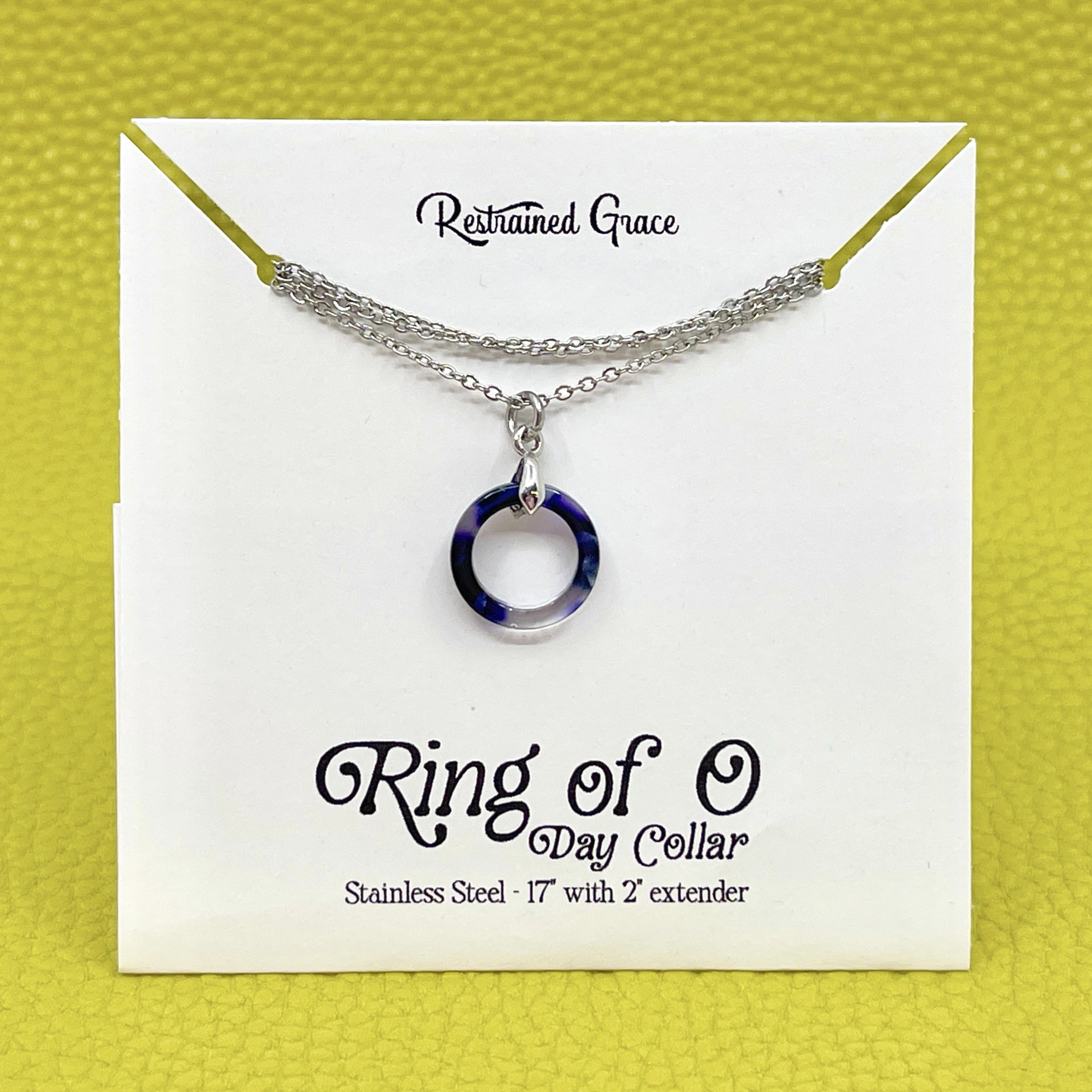 Mini Acetate Ring of O Day Collar - Sapphire Day Collar Restrained Grace