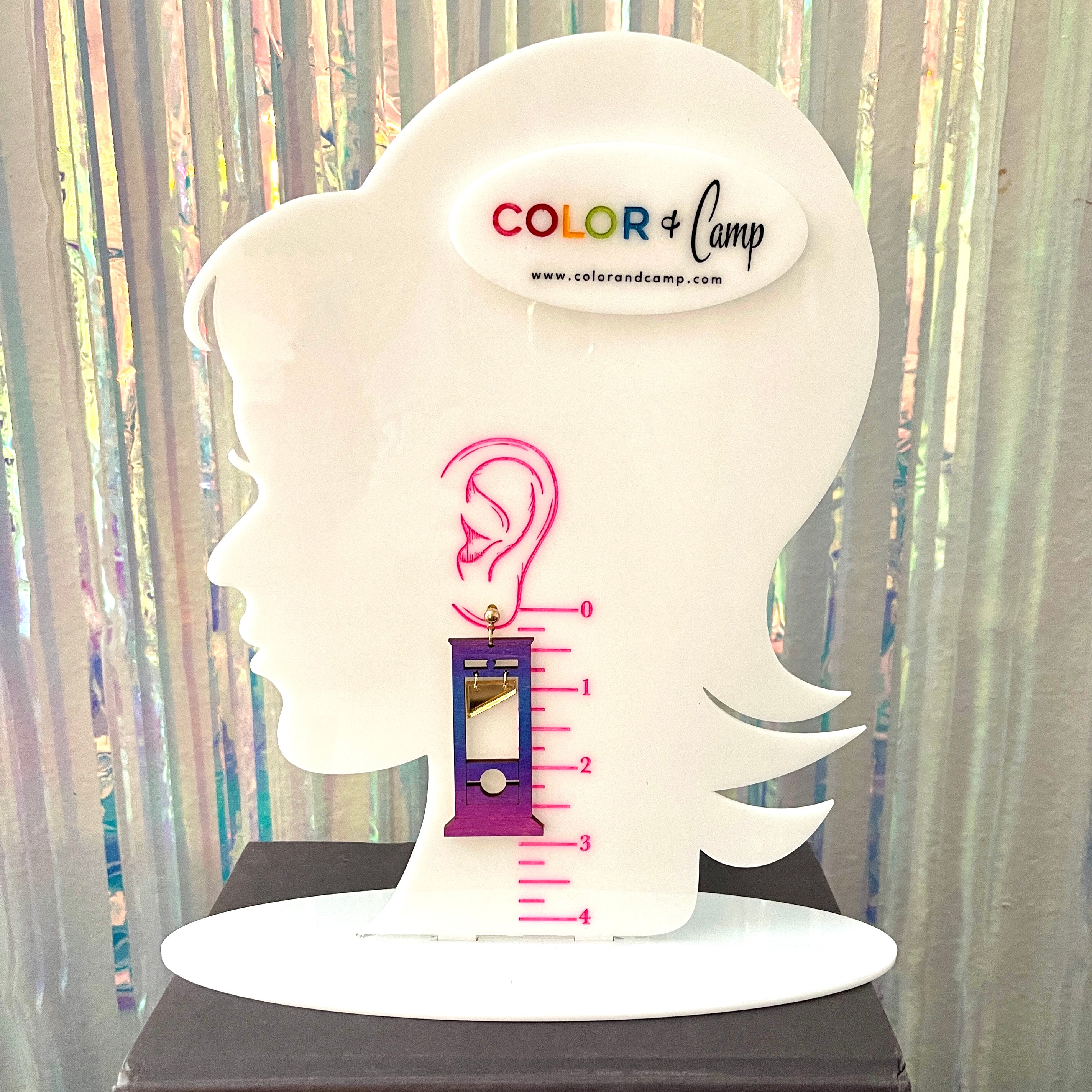 Bisexual Space Guillotine Earrings Earrings Color & Camp