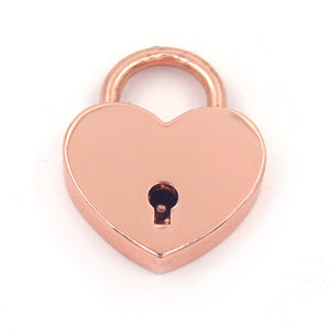 Classic Heart Lock - BDSM Padlock Lock Restrained Grace Rose Gold