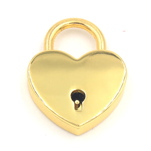 Classic Heart Lock - BDSM Padlock Lock Restrained Grace Gold