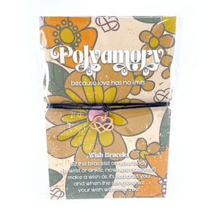 Because Love Has No Limits - Polyamory Symbol Wish Bracelet Bracelet Restrained Grace