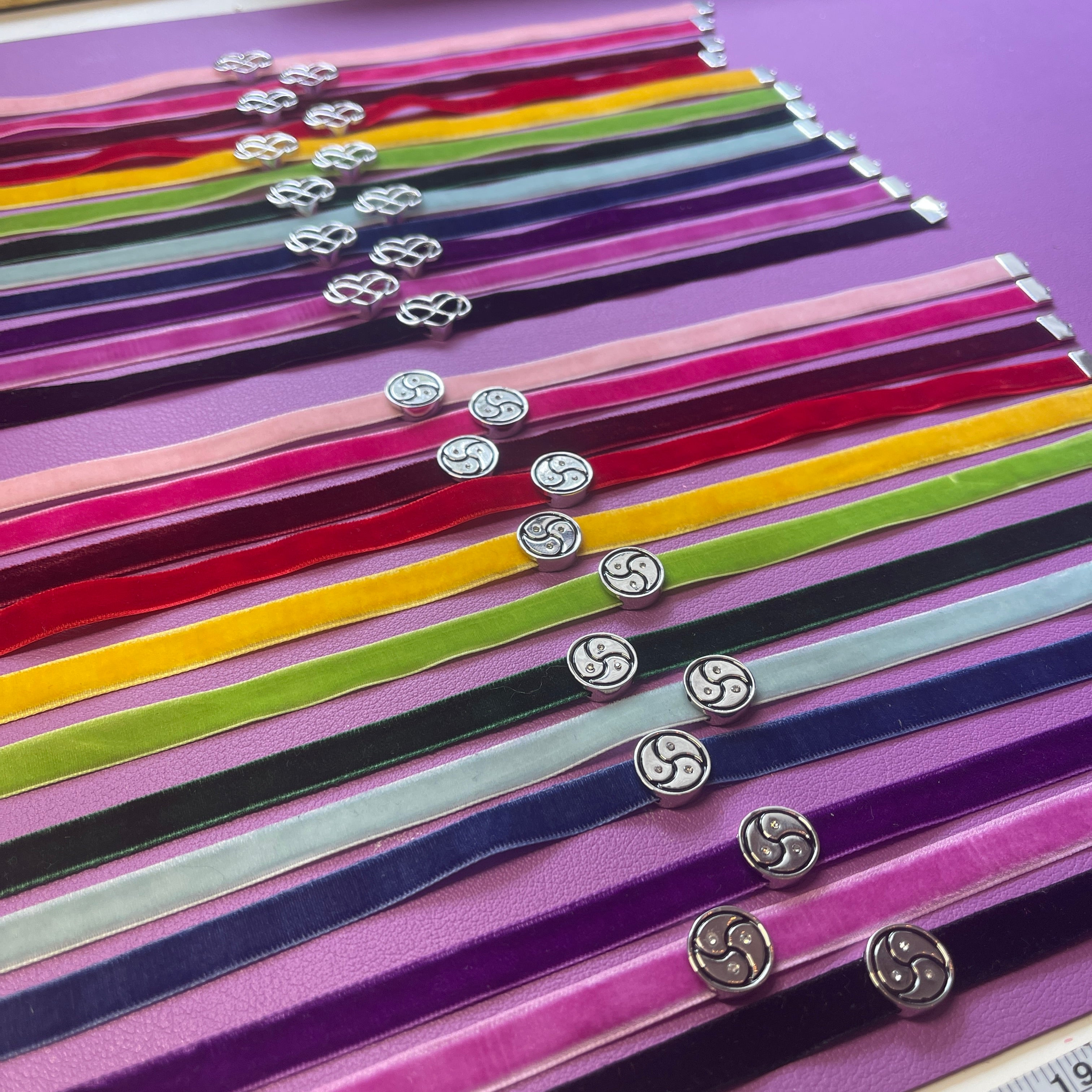 Design Your Own Polyamory Symbol Velvet Choker Necklace Restrained Grace