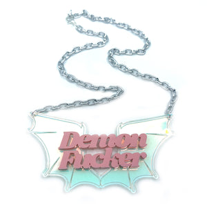 Pastel Demon Fucker Statement Necklace Necklace Restrained Grace