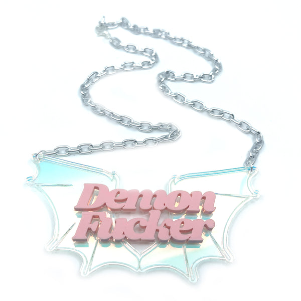 Pastel Demon Fucker Statement Necklace Necklace Restrained Grace   