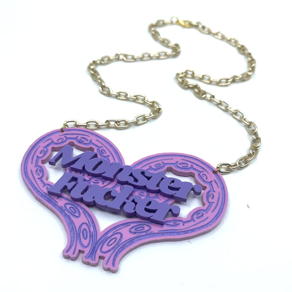 Pastel Tentacle Monster Fucker Statement Necklace Necklace Restrained Grace   