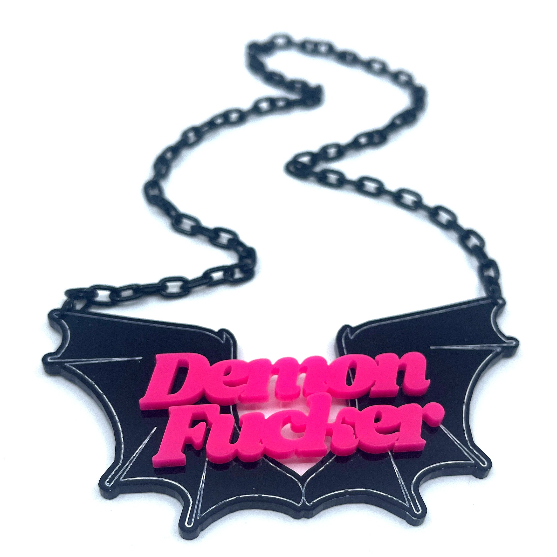 Neon Demon Fucker Statement Necklace Necklace Restrained Grace
