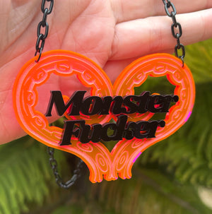 Neon Tentacle Monster Fucker Statement Necklace Necklace Restrained Grace