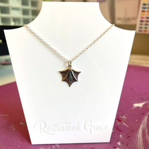 The Belladonna Bat Wing Day Collar - Sterling Silver Day Collar Restrained Grace