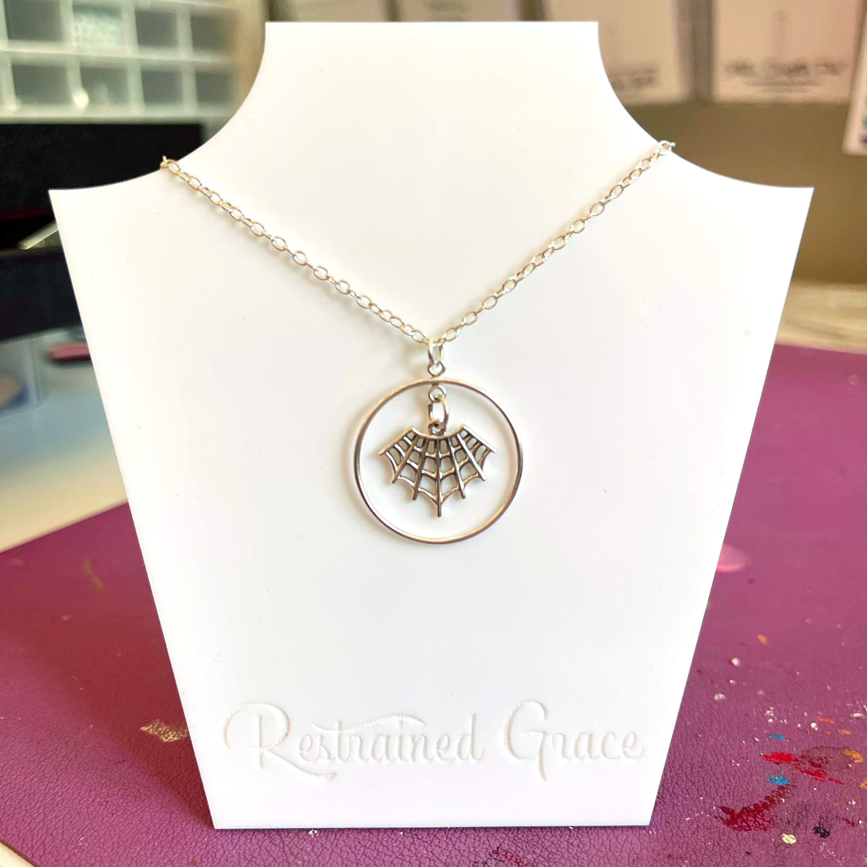 Spider Web Ring of O Day Collar - Sterling Silver Day Collar Restrained Grace