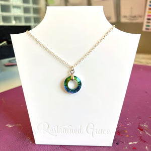 Ocean Crystal Ring of Day Collar - Sterling Silver Day Collar Restrained Grace