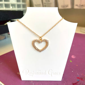 Pavé Heart Gold Filled Ultra Discreet Day Collar Day Collar Restrained Grace