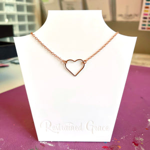 Heart Ring of O Day Collar - Discreet BDSM Collar Day Collar Restrained Grace