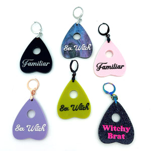 Custom Acrylic Collar Tag - Ouija Planchette Collar Tag Restrained Grace