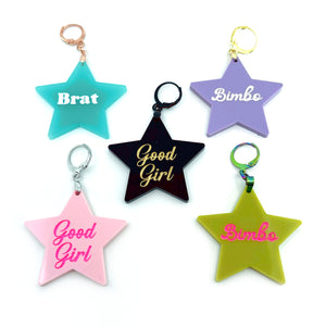 Custom Acrylic Collar Tag - Star Collar Tag Restrained Grace