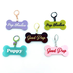 Custom Acrylic Collar Tag - Bone Collar Tag Restrained Grace