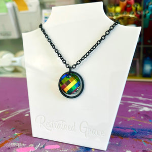 Rainbow Prism Day Collar - Stainless Steel Day Collar Restrained Grace