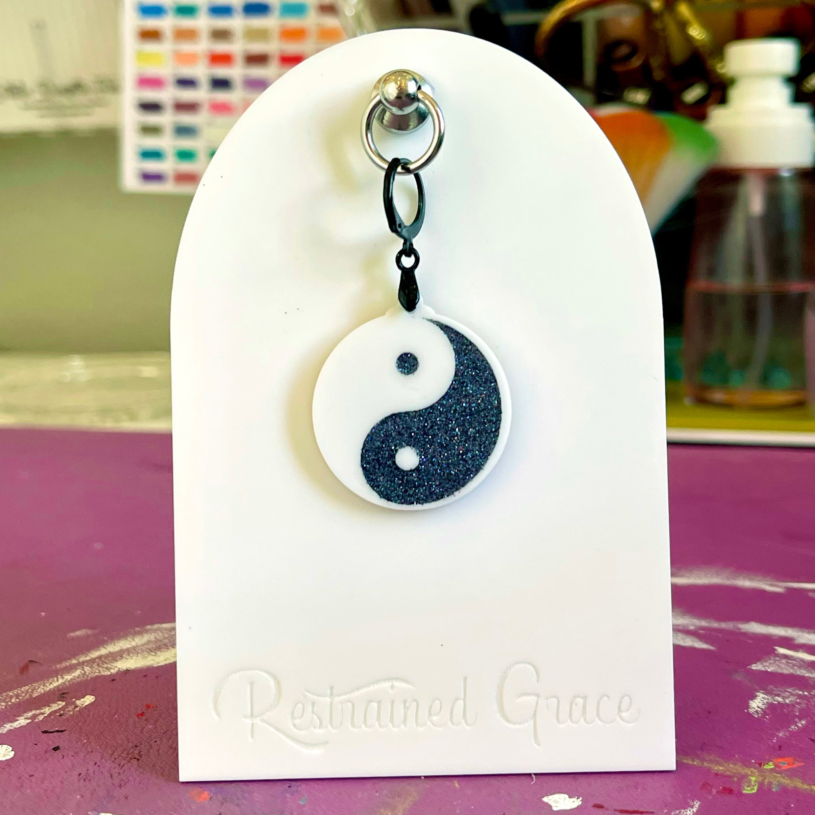 Y2K Yin Yang Collar Tag