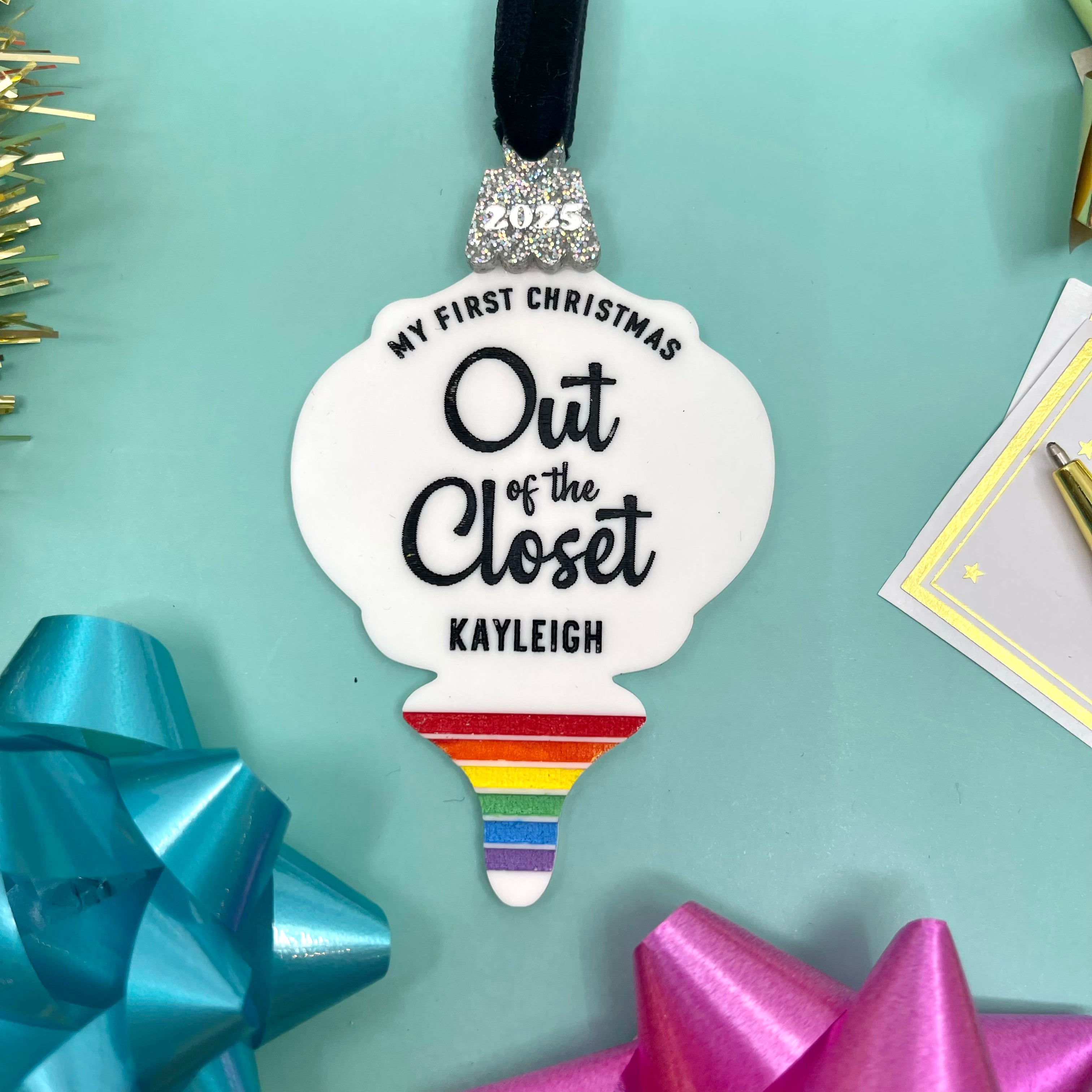 My First Christmas Out of the Closet - Personalized LGBTQ Christmas Ornament Ornament Restrained Grace