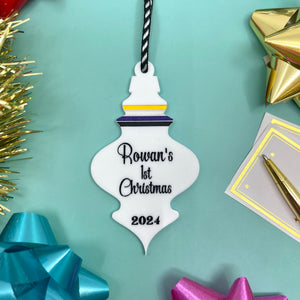 Personalized Transgender/Non-Binary First Christmas Ornament Ornament Restrained Grace