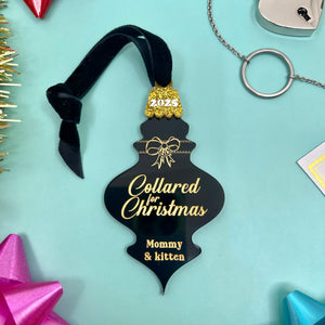 Custom Collared For Christmas Ornament - BDSM Gift Ornament Restrained Grace