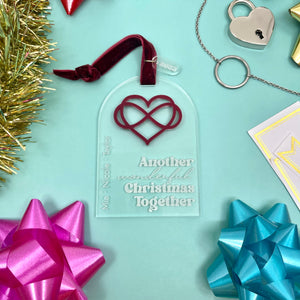 Personalized Christmas Together Subtle Polyamory Ornament Ornament Restrained Grace