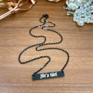 Personalized Bar Necklace - Discreet BDSM Day Collar Necklace Restrained Grace