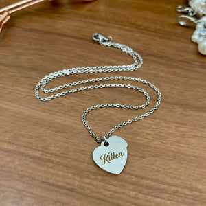 Secret Message Heart Lock Necklace - BDSM Day Collar Day Collar Restrained Grace