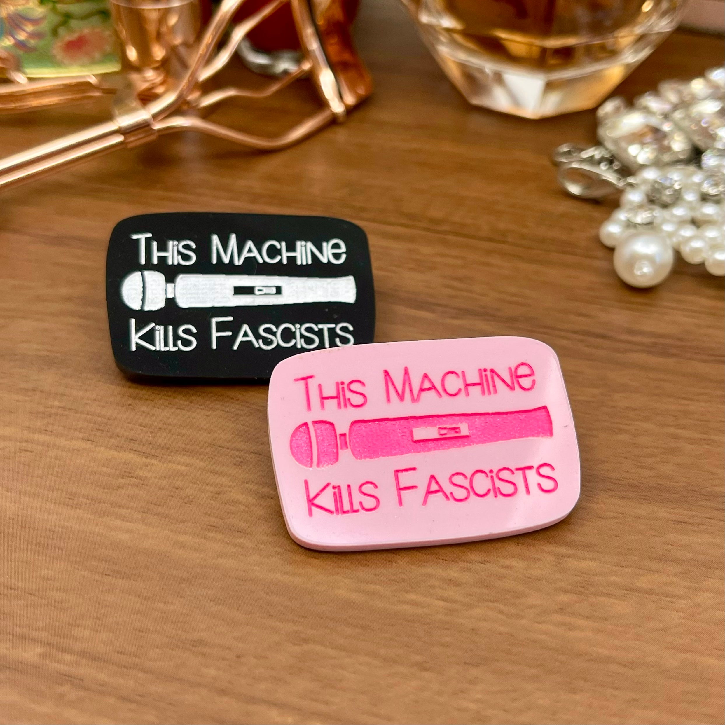 This Machine Kills Fascists Pin Pin Restrained Grace
