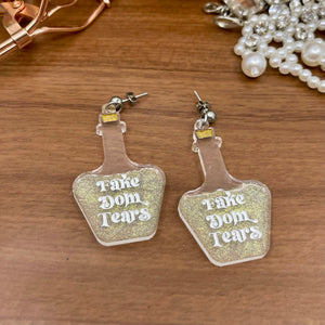 Fake Dom Tears Groovy Potion Bottle Earrings Earrings Restrained Grace