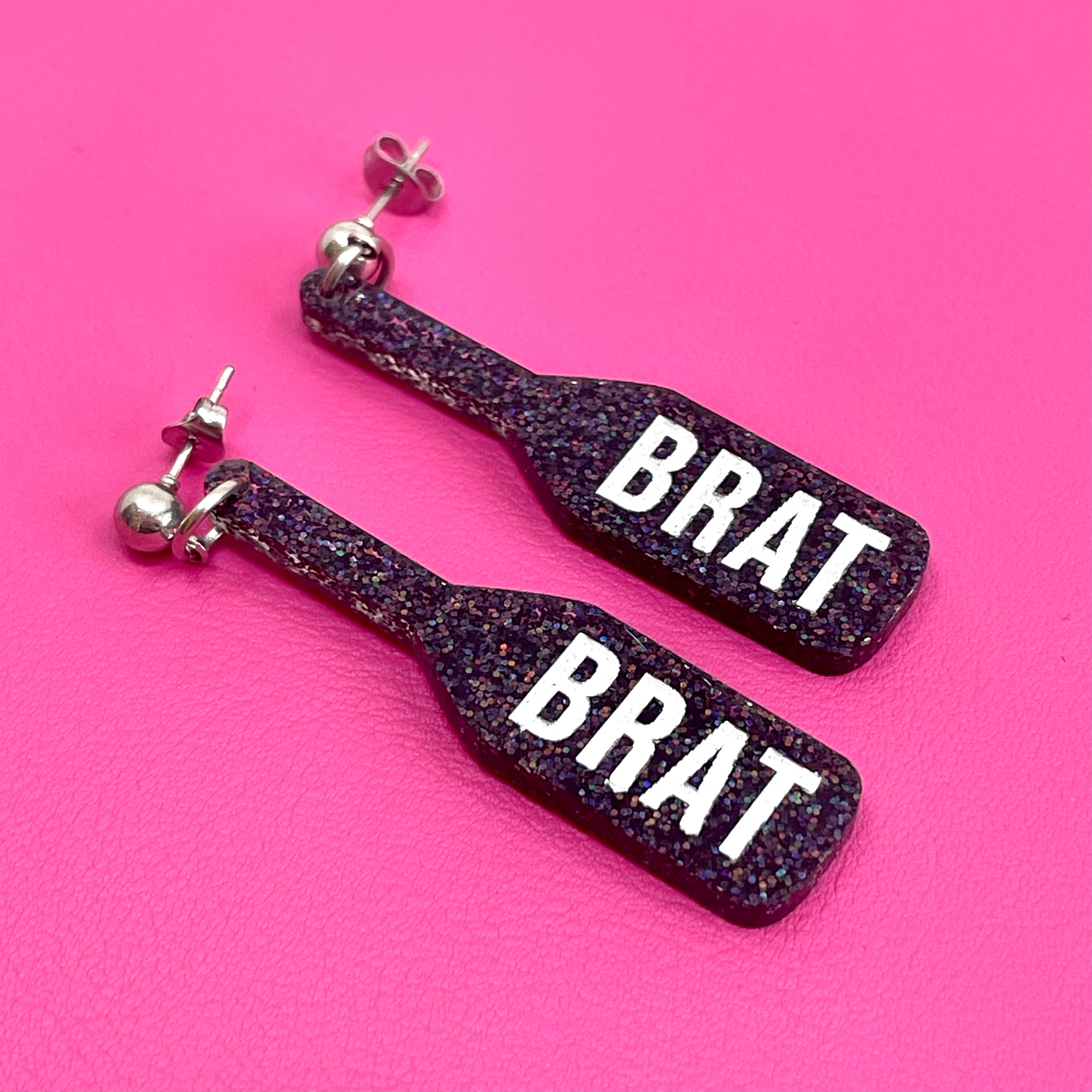 Brat Paddle Earrings - BDSM Jewelry Earrings Restrained Grace