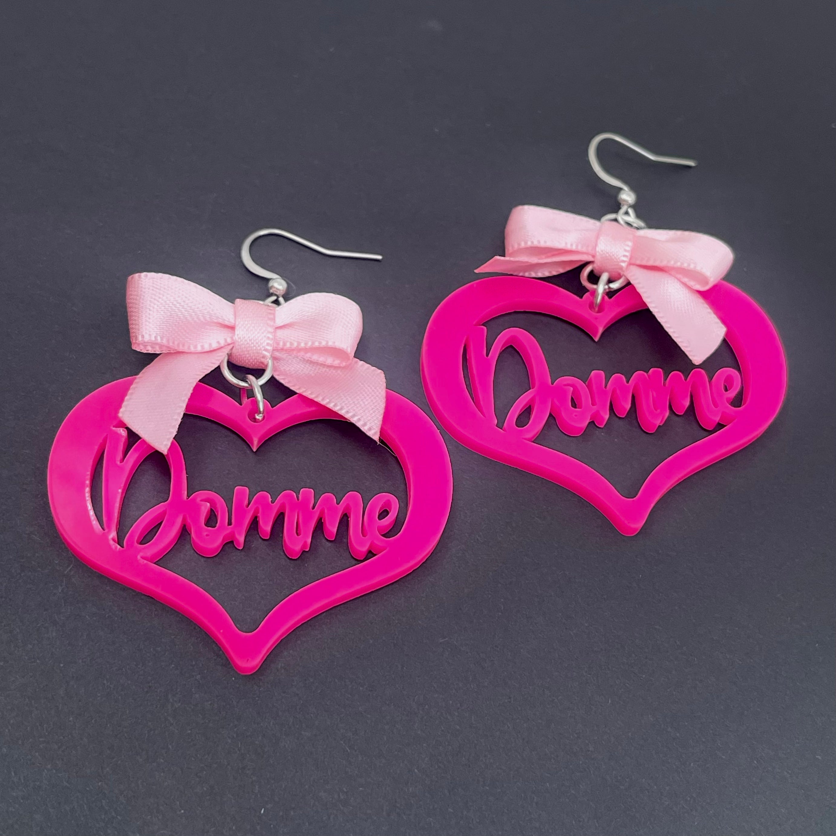 Domme Cutout Earrings - Pink Earrings Restrained Grace