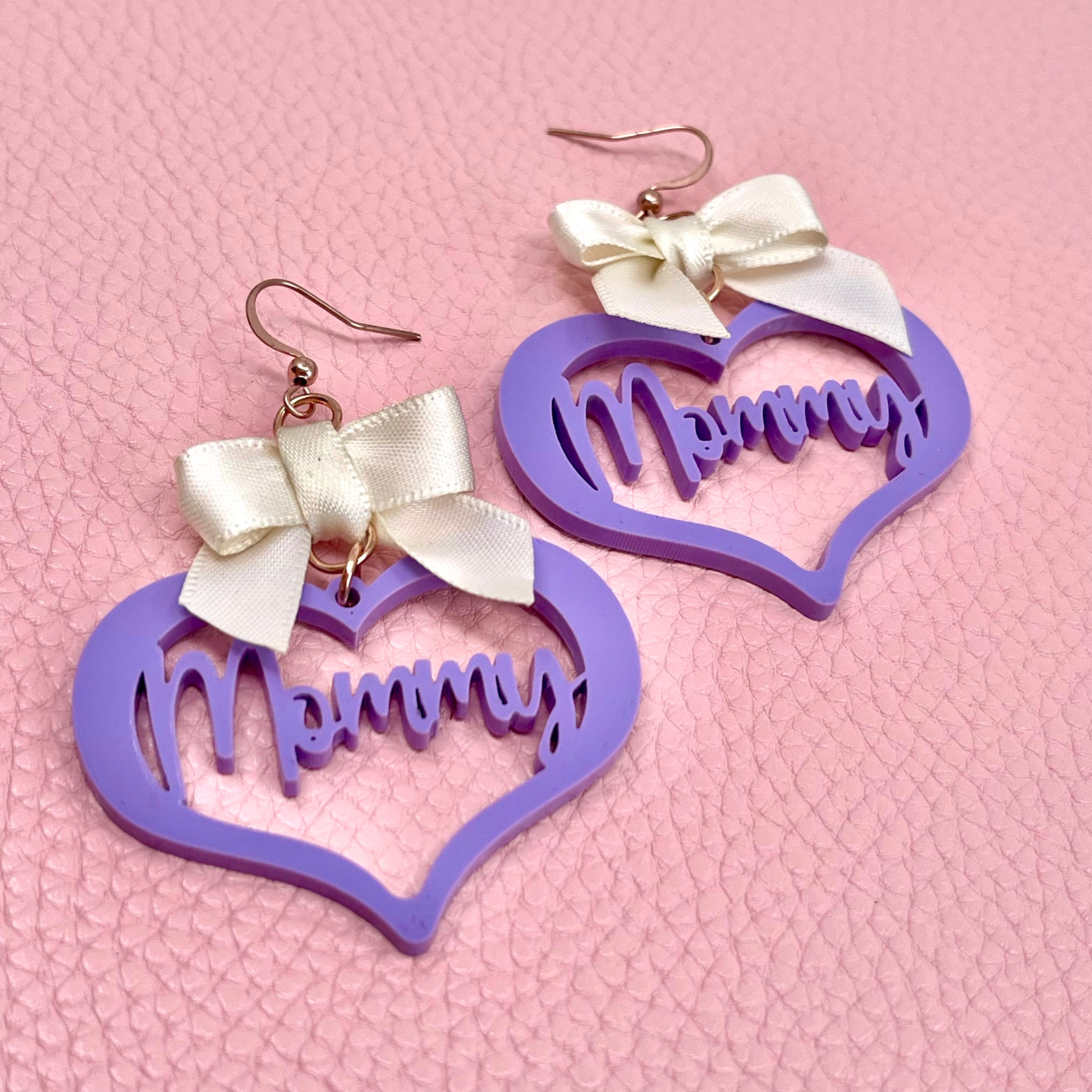 Mommy Cutout Earrings - Lavender Earrings Restrained Grace