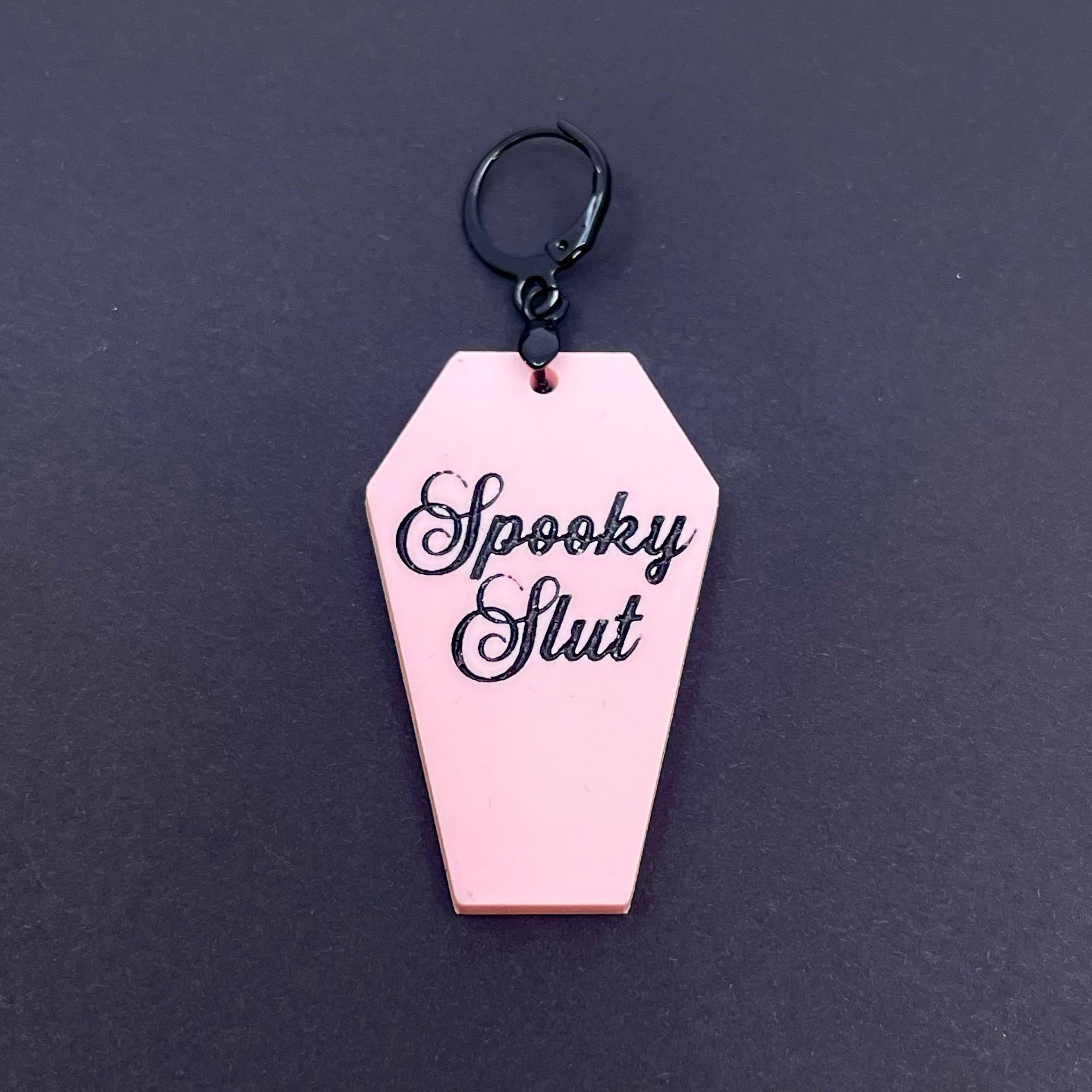 Custom Acrylic Collar Tag - Coffin Collar Tag Restrained Grace