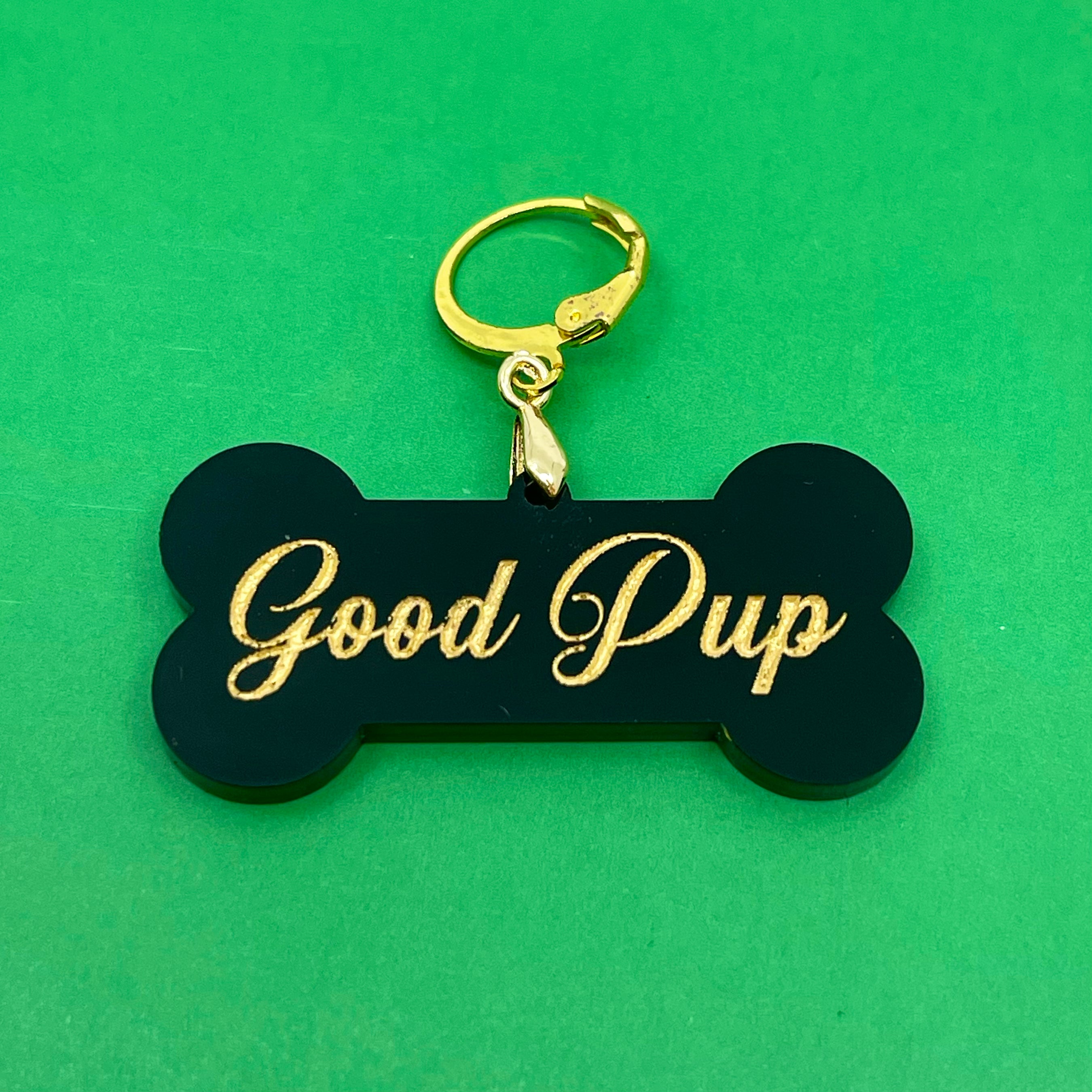 Custom Acrylic Collar Tag - Bone Collar Tag Restrained Grace