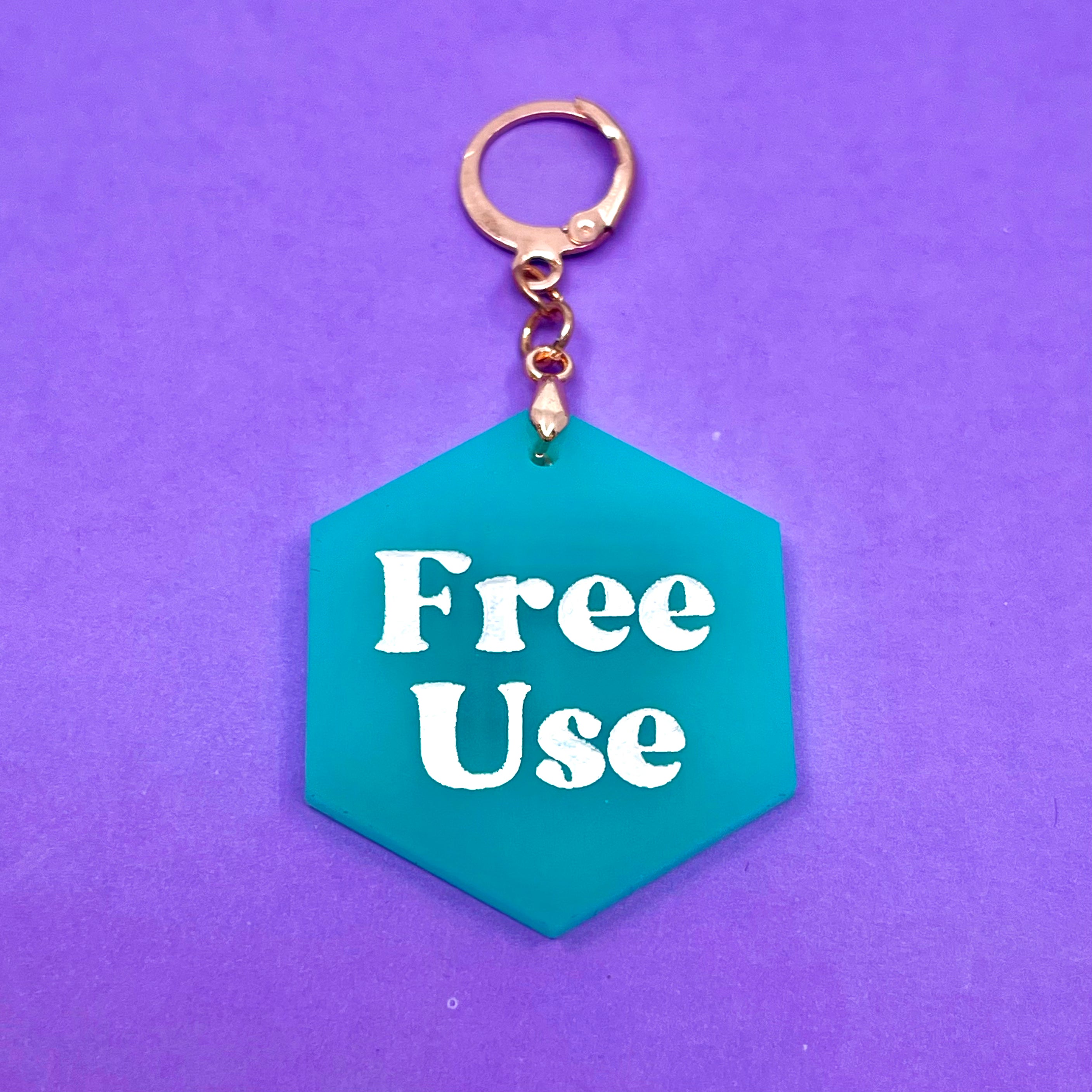 Custom Acrylic Collar Tag - Hexagon Collar Tag Restrained Grace