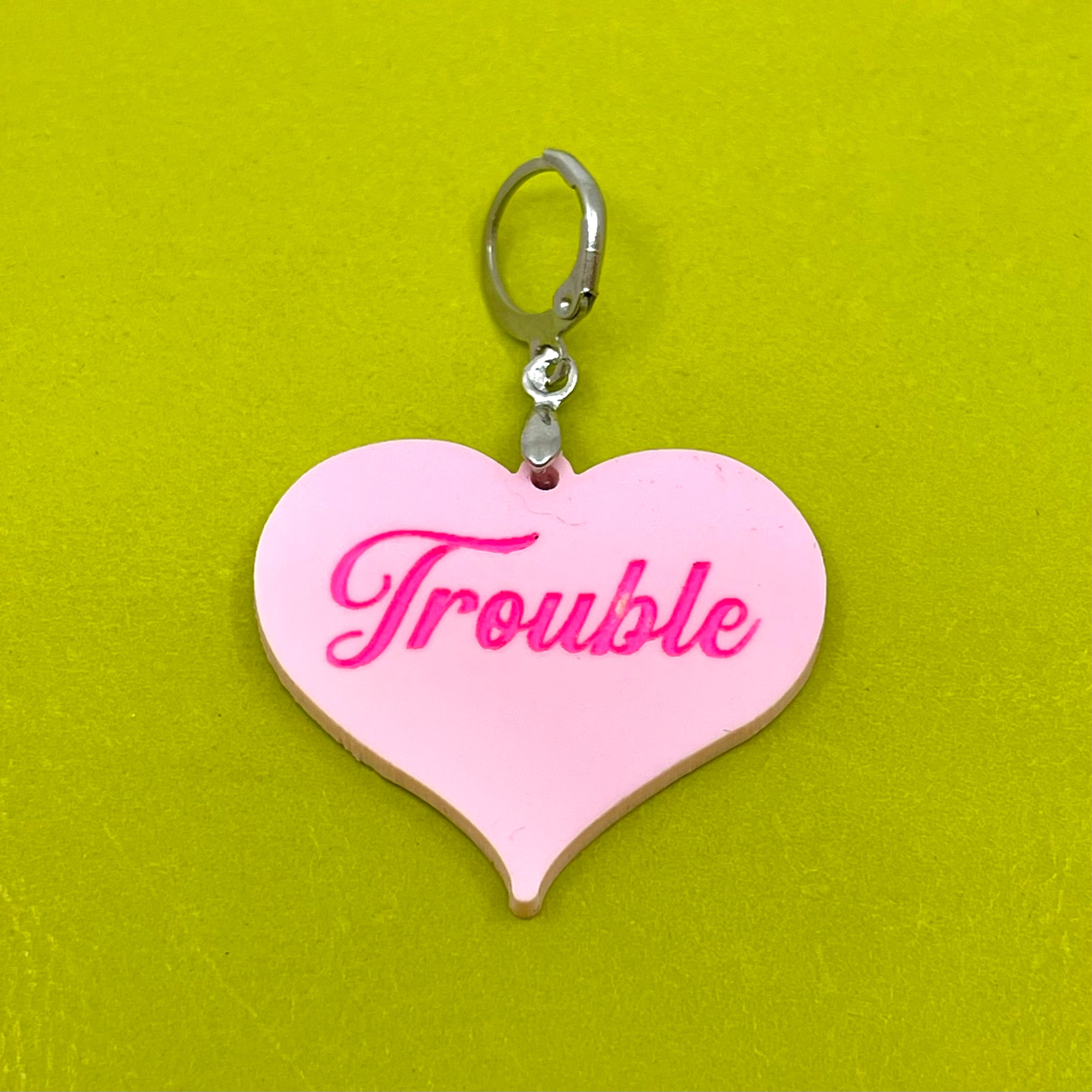 Custom Acrylic Collar Tag - Heart Collar Tag Restrained Grace