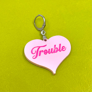 Custom Acrylic Collar Tag - Heart Collar Tag Restrained Grace