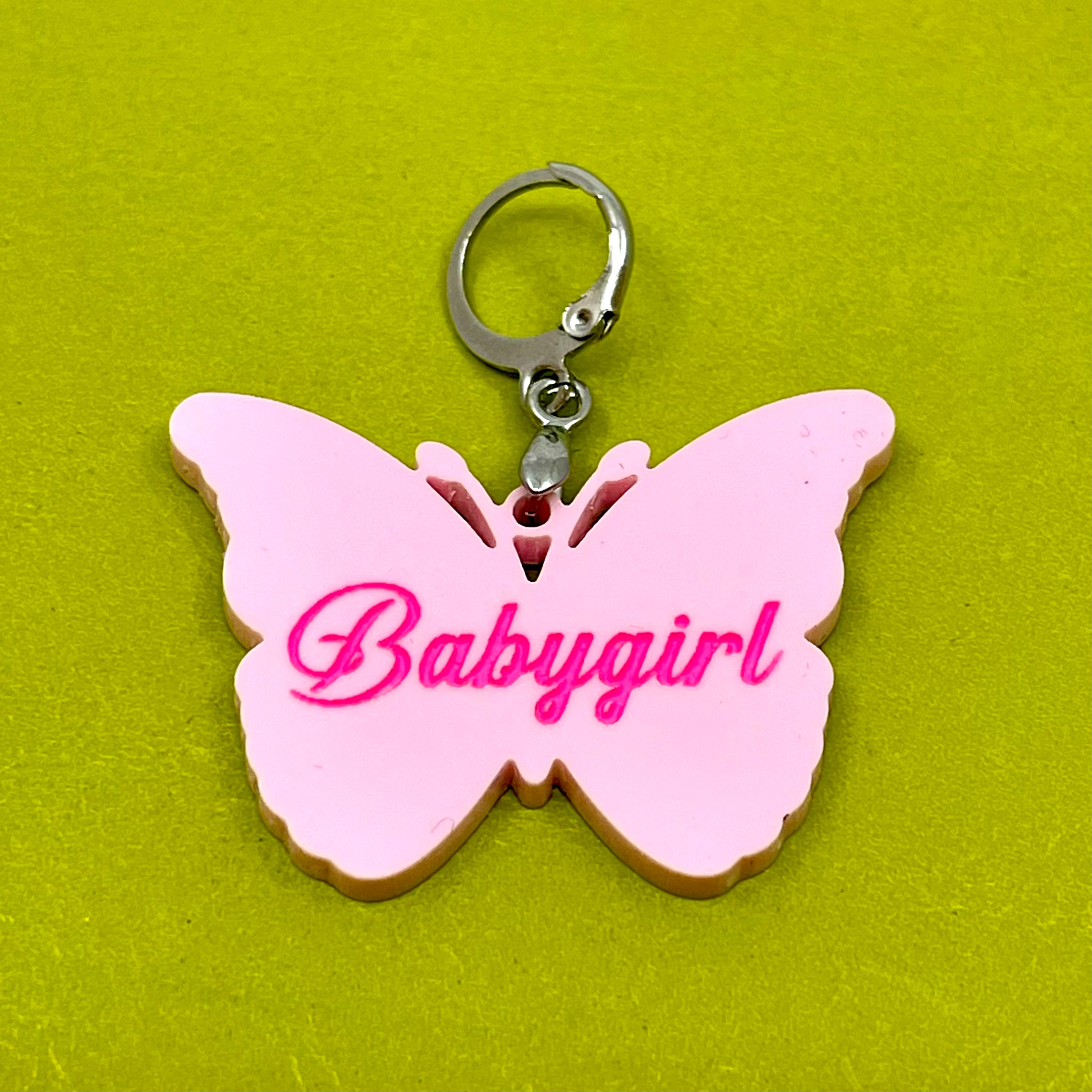 Custom Acrylic Collar Tag - Butterfly Collar Tag Restrained Grace