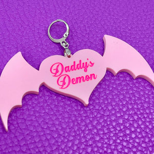 Custom Acrylic Collar Tag - Devil-Winged Heart Collar Tag Restrained Grace