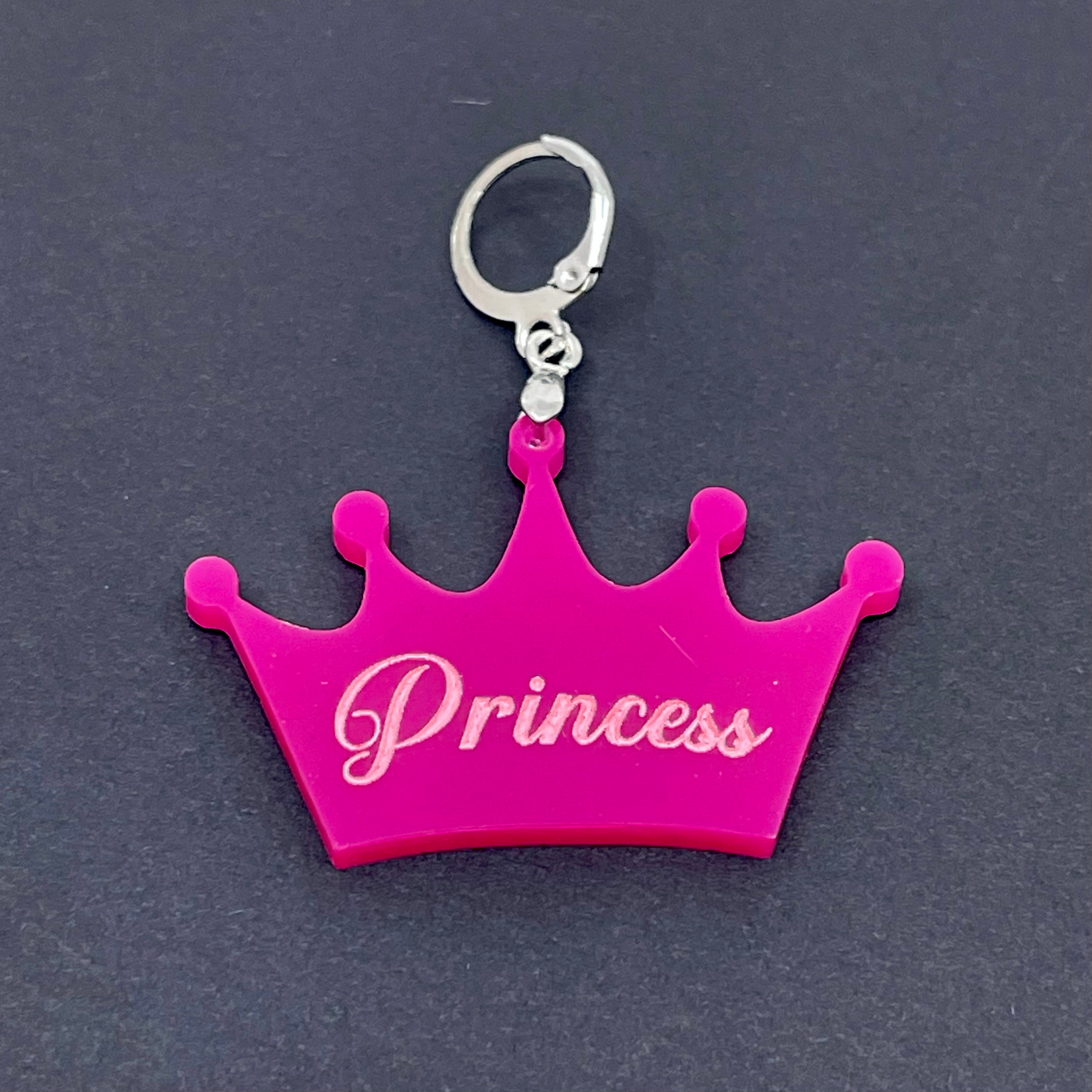 Custom Acrylic Collar Tag - Crown Collar Tag Restrained Grace