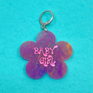 Custom Acrylic Collar Tag - Flower Collar Tag Restrained Grace