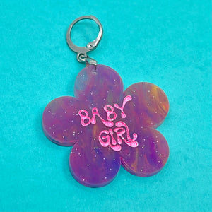 Custom Acrylic Collar Tag - Flower Collar Tag Restrained Grace