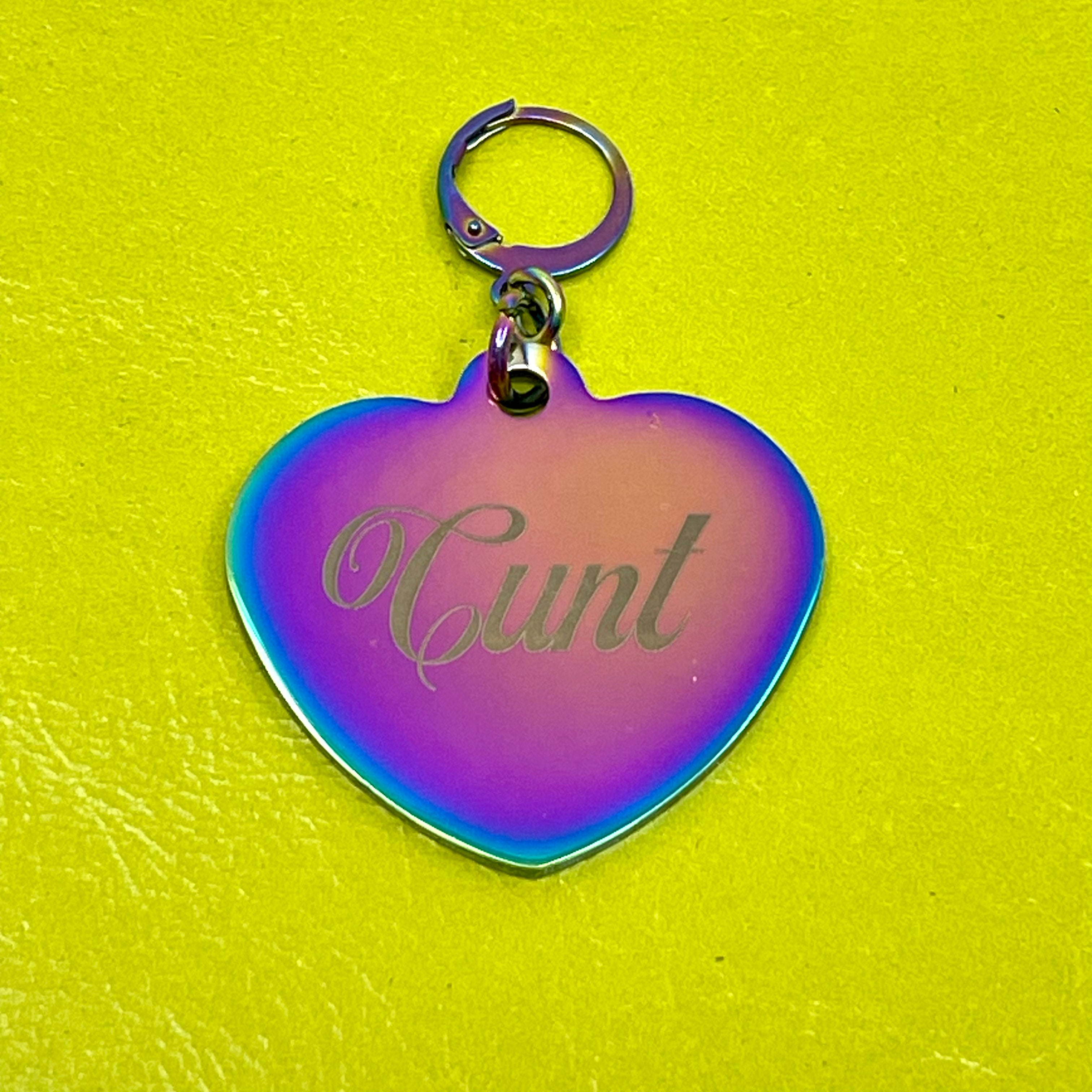 Custom Steel Collar Tag - Large Heart Collar Tag Restrained Grace