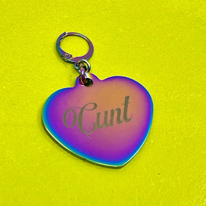 Custom Steel Collar Tag - Large Heart Collar Tag Restrained Grace
