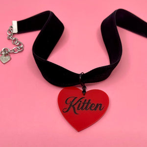 Black & Silver Velvet Choker Necklace Restrained Grace