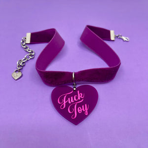 Plum Velvet Choker Necklace Restrained Grace
