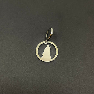 Howling Wolf Collar Charm Collar Tag Restrained Grace