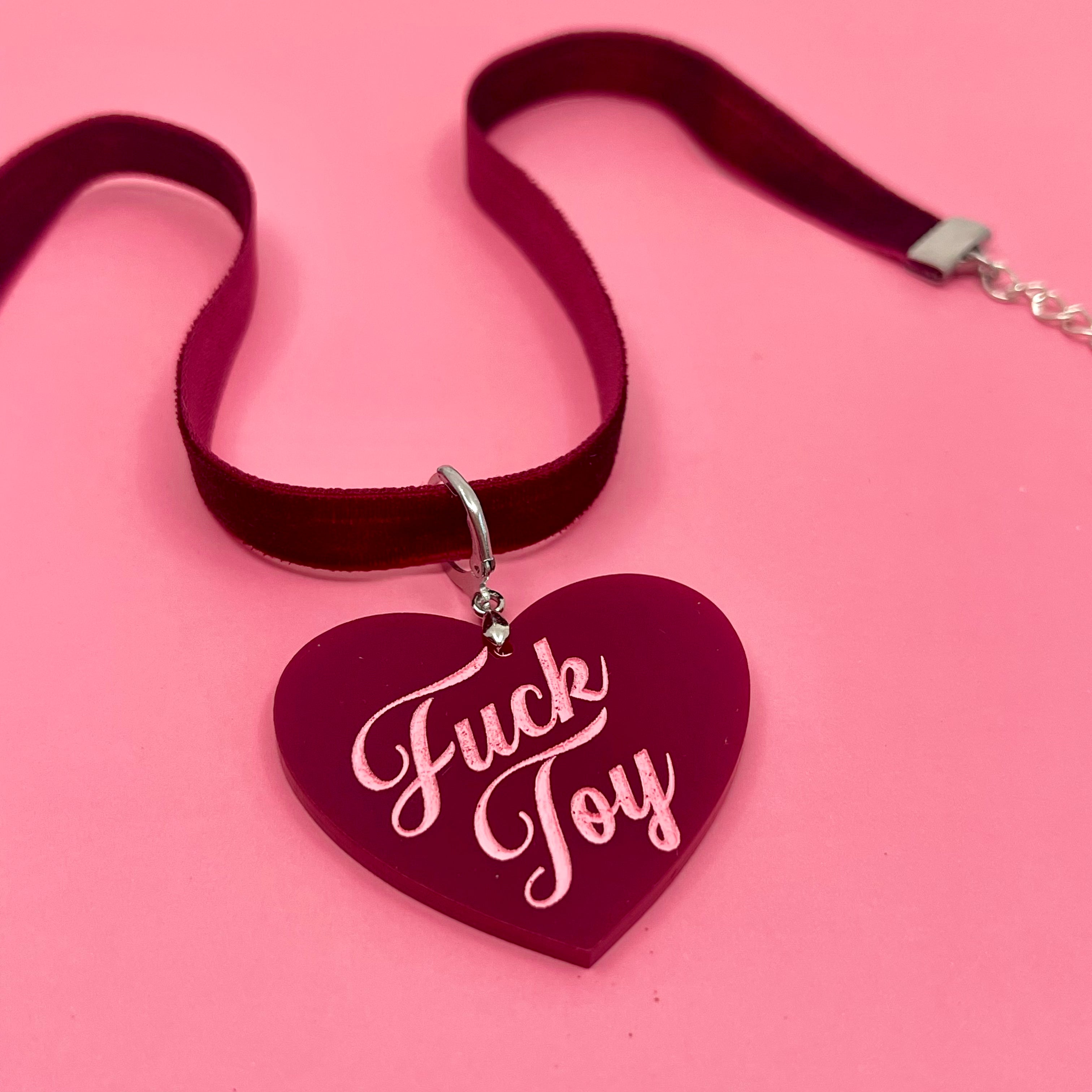 Burgundy Velvet Mini Choker Necklace Restrained Grace