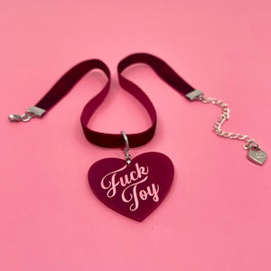 Burgundy Velvet Mini Choker Necklace Restrained Grace
